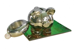 016 stakleni tanjir,alu pljoska i kasica